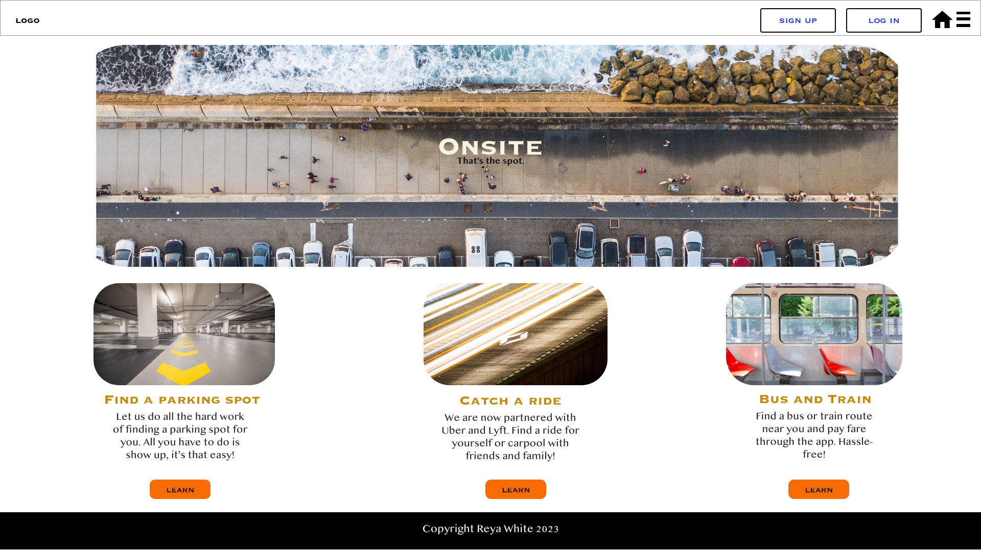 a home page prototype